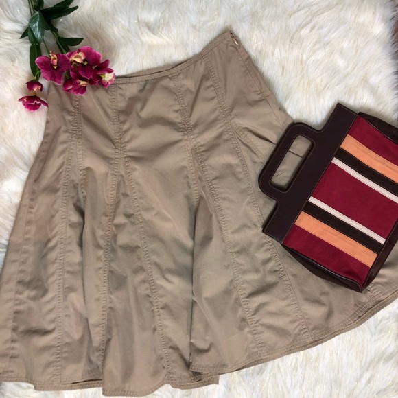 GAP Dresses & Skirts - GAP Pleated Khaki Skirt Tan Size 2 | 100% Cotton